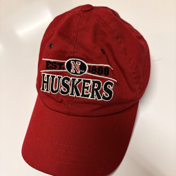 Nebraska Huskers Vintage  Adjustable Hat Cap Zephyr Graf-x RED ON BLACK - Picture 1 of 8